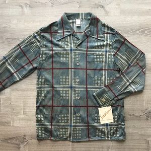 Jantzen Button Up Pattern Shirt Size M.